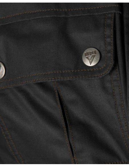 JAQUETA MOTOCICLISTA LONDON III MASCULINA: ESTILO E SEGURANÇA EM ALGODÃO ENCERADO