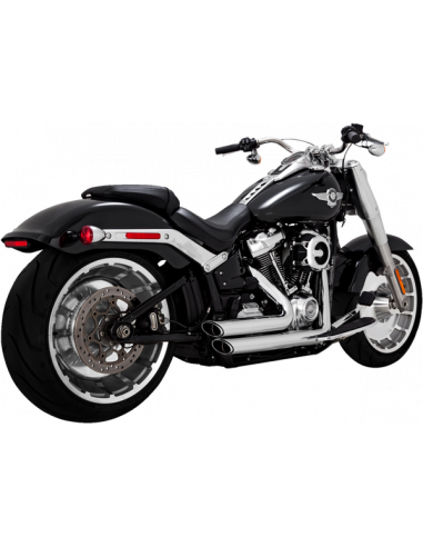 SHORTSHOTS PCX CHROME SOFTAIL M8 18-UP EXHAUSTS (WIDE REAR TIRE)