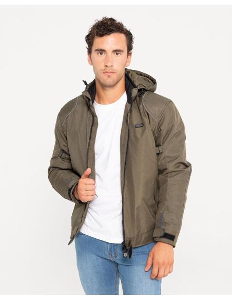 SOHO II MEN'S MOTORCYCLE GREEN JACKET: SAFETY AND STYLE IN CORDURA