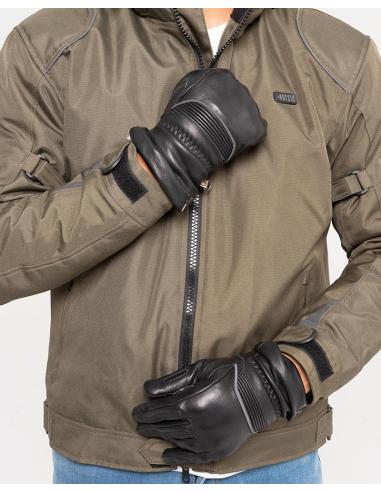 SOHO II MEN'S MOTORCYCLE GREEN JACKET: SAFETY AND STYLE IN CORDURA
