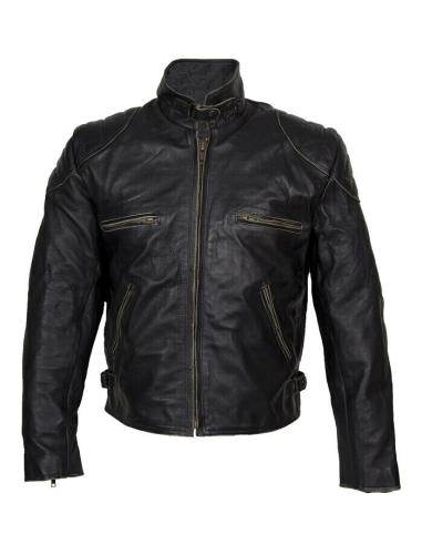 Acquista Giacca In Pelle Invecchiata Old Style Fino a 10Xl Con Protezioni a Prezzo Offerta