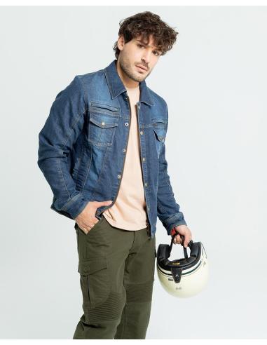 Acquista Giacca Kansas Man Denim Per Motociclisti: Protezione E Stile Con Ventilazione a prezzo scontato