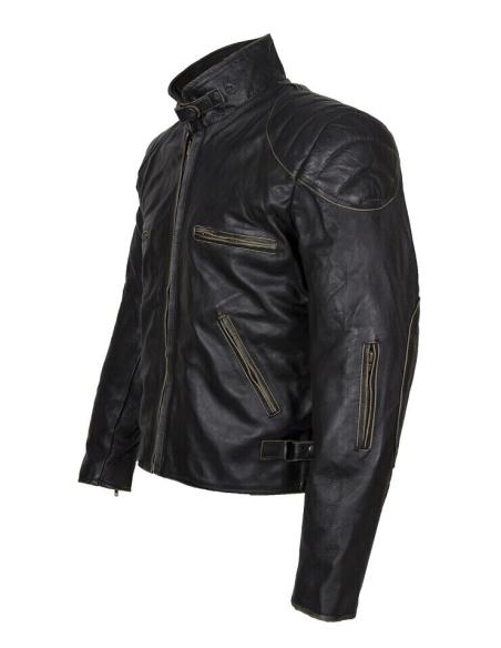 Acquista Giacca In Pelle Invecchiata Old Style Fino a 10Xl Con Protezioni a Prezzo Offerta
