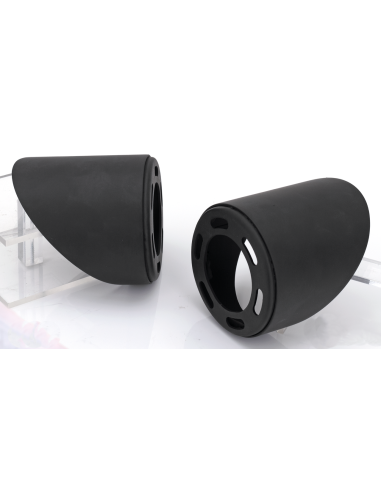 Comprar Puntas Escape Mcj Royal 8 Short Slash Cut Negro a precio de oferta