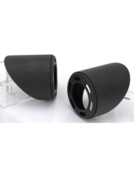 Comprar Puntas Escape Mcj Royal 8 Short Slash Cut Negro a precio de oferta
