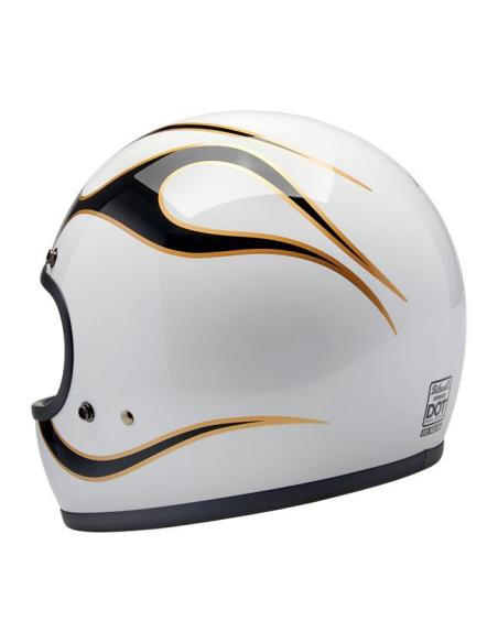 CASQUE BILTWELL GRINGO 22.06 GLOSS WHITE FLAMES