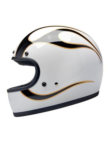 CAPACETE BILTWELL GRINGO 22.06 GLOSS WHITE FLAMES
