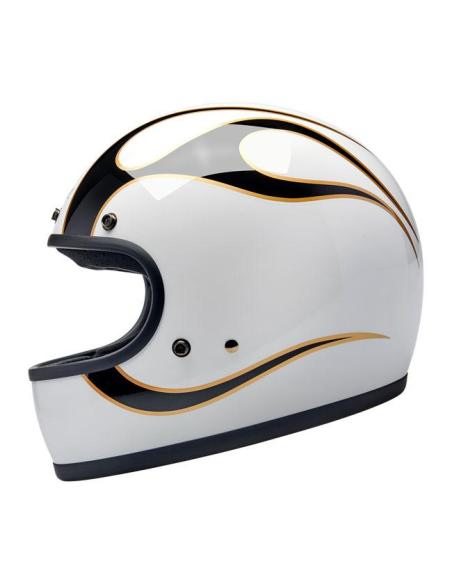 CASQUE BILTWELL GRINGO 22.06 GLOSS WHITE FLAMES