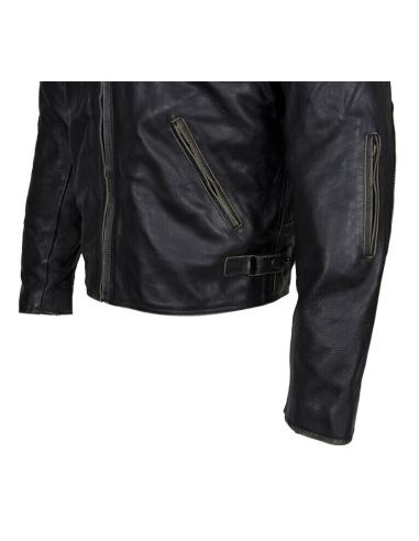 OLD ESTILO JAQUETA DE COURO ENVELHECIDO ATÉ 10XL COM PROTECCIO