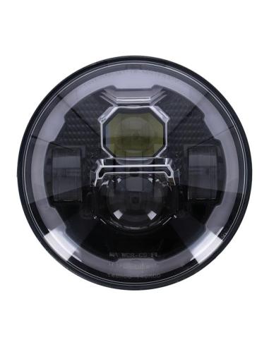 LENTE DE FAROL LED MCS GEAR DE 7 POLEGADAS PRETA