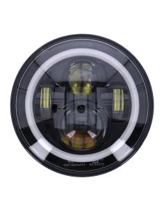 LENTILLE DE PHARE LED MCS HALO 7 POUCES NOIR