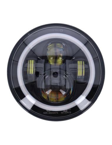 MCS HALO LED HEADLIGHT LENS 7 INCH BLACK
