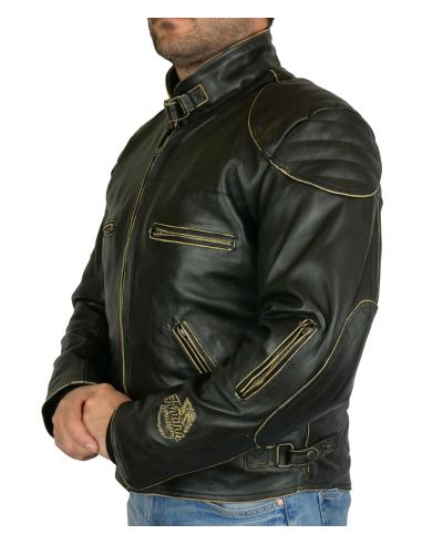 Comprar Chaqueta De Piel Envejecida Old Style Hasta 10Xl Con Proteccio a precio de oferta
