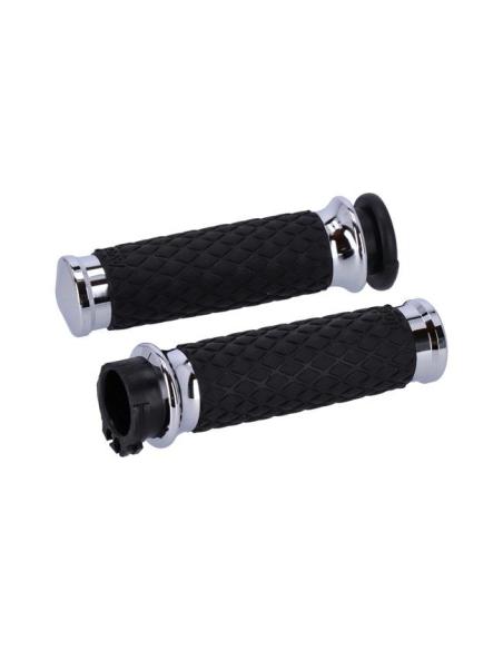 GRIPS AVON DIAMOND CROMADO PARA HARLEY