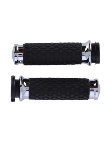 AVON DIAMOND DOMED HD CHROME GRIPS WITH ELECTRONIC GRIPS TBW