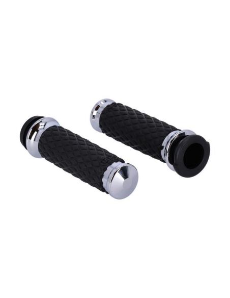 AVON DIAMOND DOMED HD CHROME GRIPS COM GRIPS ELETRÔNICOS TBW