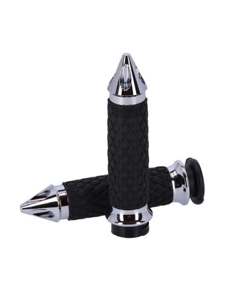GRIPS AVON DIAMOND SPIKED CROMADO PARA HARLEY