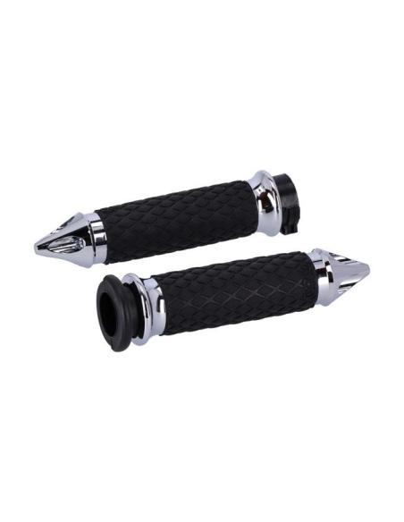 AVON DIAMOND SPIKED CHROME GRIPS FITS HD