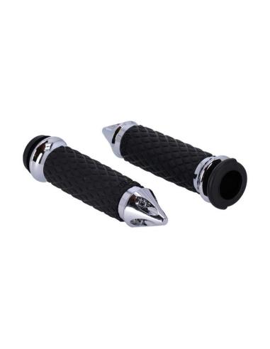 AVON DIAMOND SPIKED CHROME HD GRIPS COM GRIPS ELETRÔNICOS TBW
