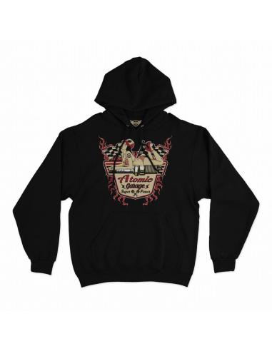 MOLETOM ATOMIC GARAGE PRETO – ESTILO PIN-UP E ESPÍRITO REBELDE