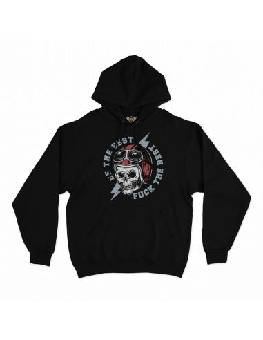 Comprar Sudadera Con Capucha Be The Best Negra De Manga Larga a precio de oferta
