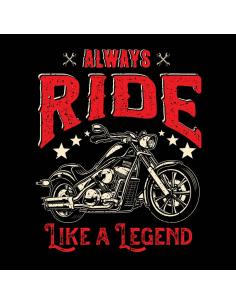 Acquista Felpa Nera Always Ride Like A Legend a prezzo speciale 2