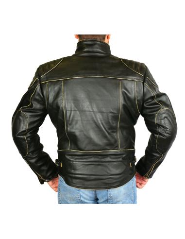 Acquista Giacca In Pelle Invecchiata Old Style Fino a 10Xl Con Protezioni a Prezzo Offerta