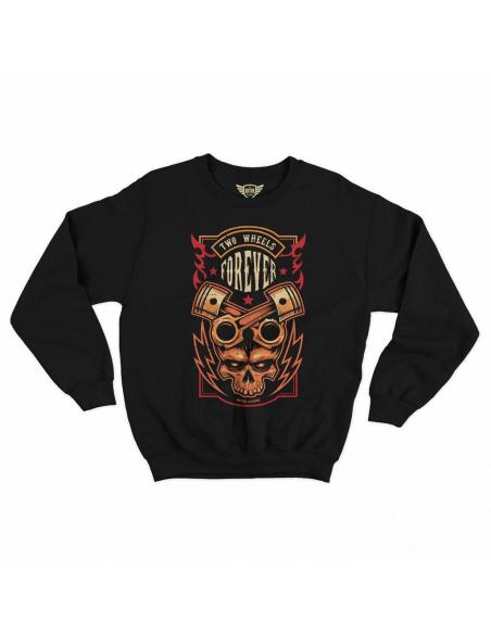 Comprar Sudadera Negra Two Wheels For Ever a precio de oferta