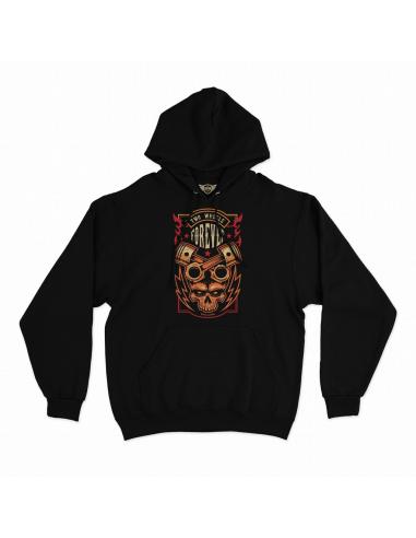 TWO WHEELS FOR EVER BLACK HOODIE