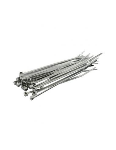CHROME PLATED PLASTIC CABLE TIES - 25 PCS.
