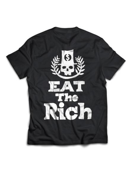 T-SHIRT "EAT THE RICH" PARA HOMEM EM PRETO BY BETTER DAYS