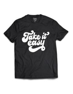 Acquista Maglietta Take It Easy Uomo in Nero By Better Days a prezzo scontato