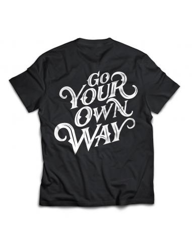 GO YOUR OWN WAY MAN T-SHIRT IN BLACK BY BETTER DAYS