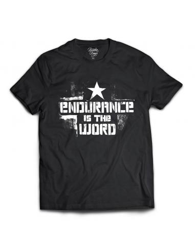 CAMISETA ENDURANCE IS THE WORD HOMBRE EN NEGRO BY BETTER DAYS