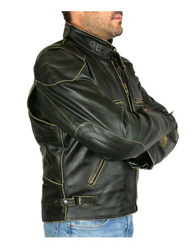 Comprar Chaqueta De Piel Envejecida Old Style Hasta 10Xl Con Proteccio a precio de oferta