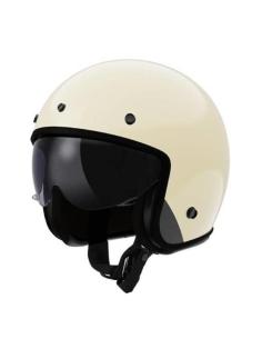 JET HELMET WITH INTERNAL SCREEN LS2 OF601 BOB II CREAM  22.06