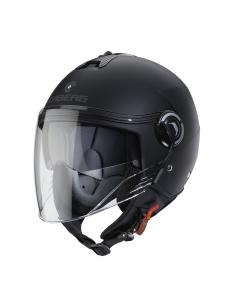 CASCO JET CABERG RIVIERA V4X NERO OPACO CON DOPPIO VISIERA