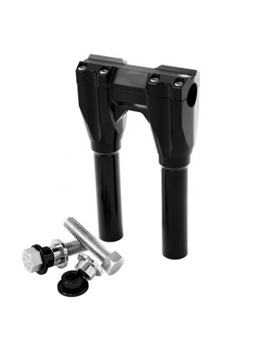 KRAUS, SET OF STRAIGHT RISERS 200 MM IN BLACK WITH 25 MM CLAMP