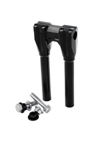 KRAUS, SET OF STRAIGHT RISERS 250 MM - 10" IN BLACK WITH 25 MM CLAMP