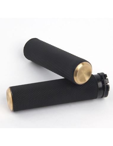 Punhos Arlen Ness Knurled Fusion Brass | Preço Promocional