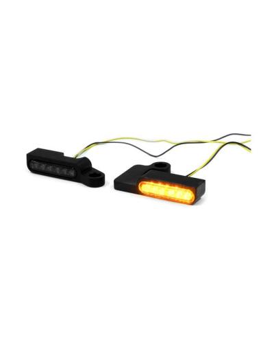 ZIEGER BELOW BAR LED TURN SIGNALS, BLACK