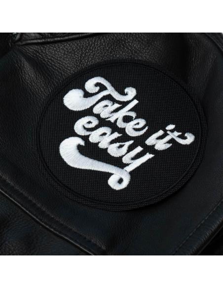 PATCH DE MOTOCICLISTA DE 10 CM DE DIÂMETRO COM SUPORTE DE SELAGEM A QUENTE