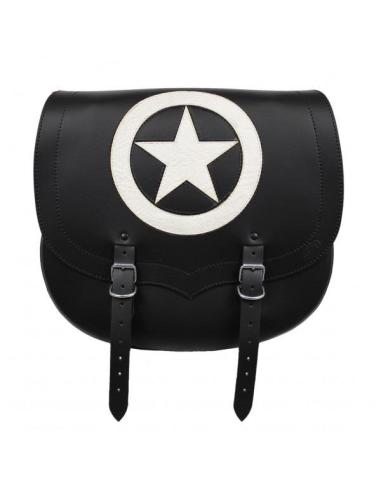 SAC DE SELLE SPARTA BLACK STAR SIMPLE CÔTÉ (34X38X15 CTM)