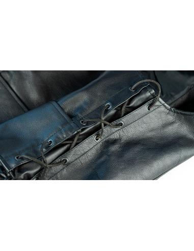 Acquista Gilet in Pelle Naturale con Lacci Laterali a Prezzo Scontato