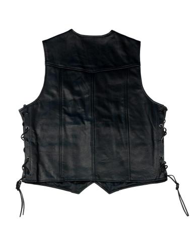 Acquista Gilet in Pelle Naturale con Lacci Laterali a Prezzo Scontato