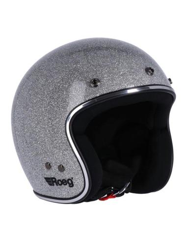 CAPACETE ROEG JETT SILVER METALFLAKE DISCO BALL