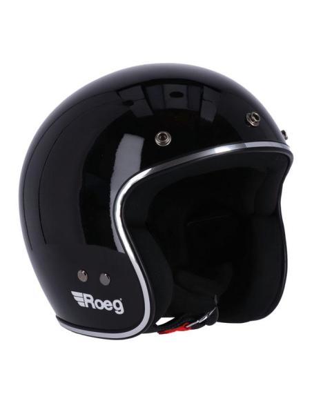 ROEG JETT GLOSS BLACK HELMET: ELEGANCE AND COMFORT FOR THE URBAN MOTORCYCLIST