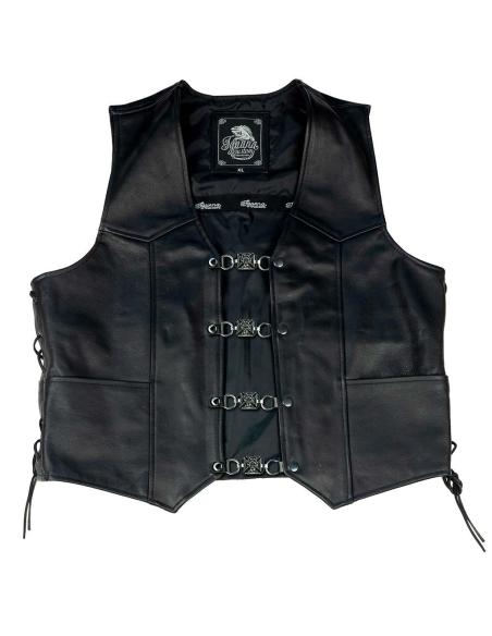 WAISTCOAT EXTENDER WITH SKULL AND MALT CROSS SNAP BUTTON FASTENER