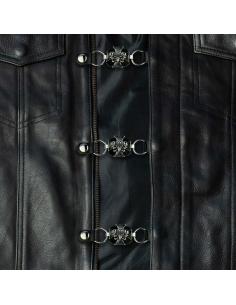 EXTENSION DE GILET AVEC 3 TÊTES DE MORT ET BOUTONS PRESSION 2