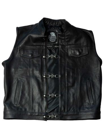 WAISTCOAT EXTENDER WITH 3 SKULLS AND SNAP BUTTONS